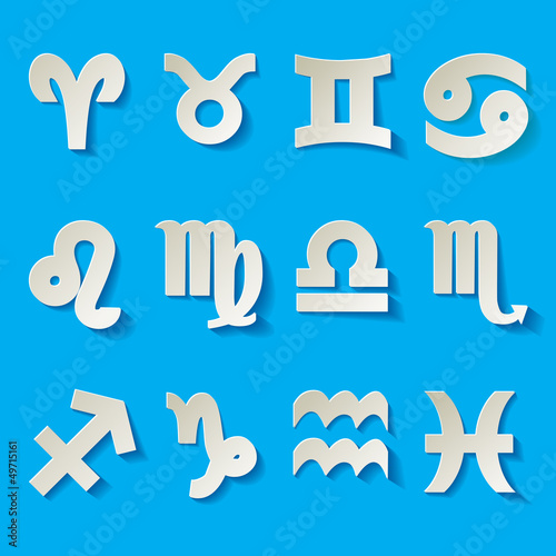 Zodiac Sternzeichen Horoskop Blau
