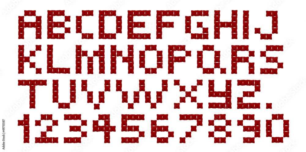Cross Stitch Alphabet and Numbers