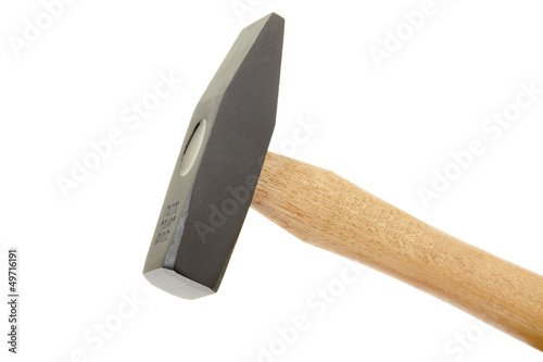 Hammer isolated on white, clipping path included