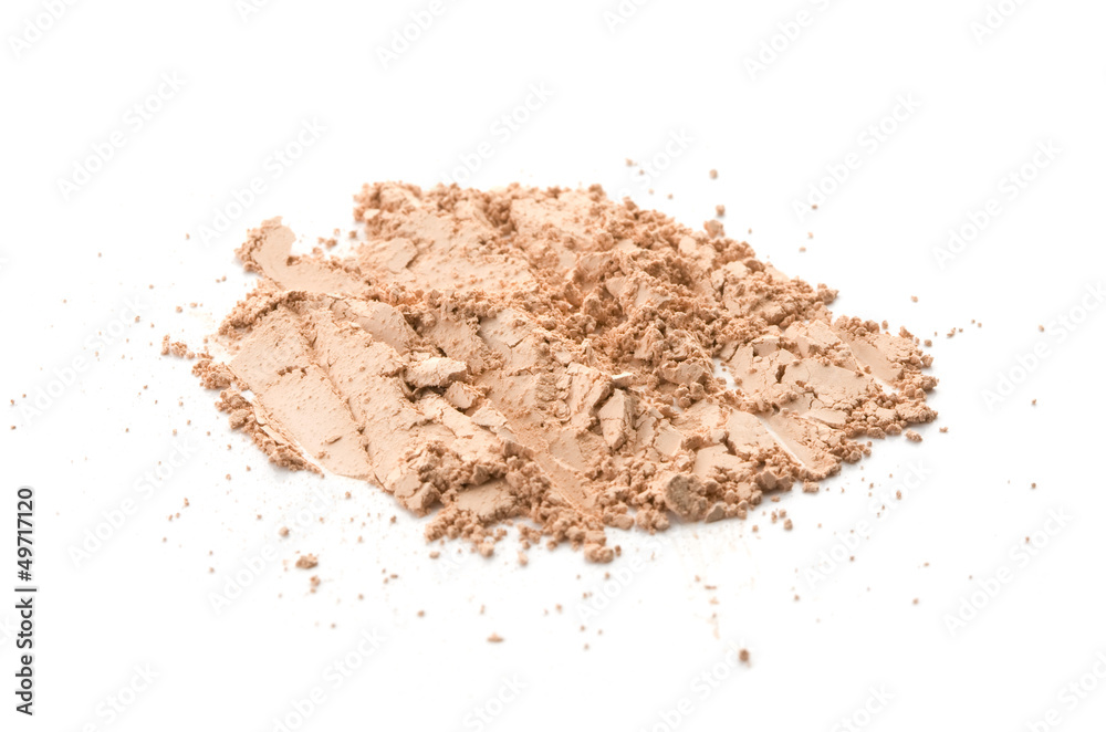 Cosmetic powder isolated on white background Cosmetic powder isolated on white background