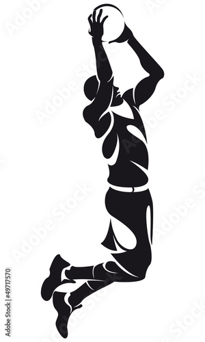 basketball player, silhouette