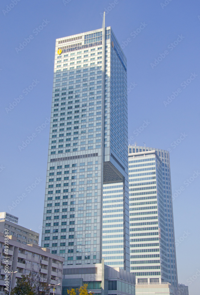 High-rise, modern building - Warsaw Poland - obrazy, fototapety, plakaty 