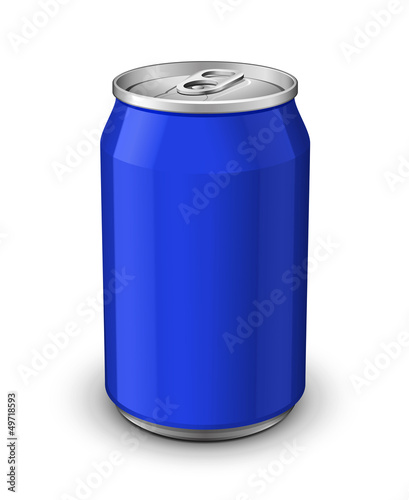 Blue Aluminum Can: Vector Version