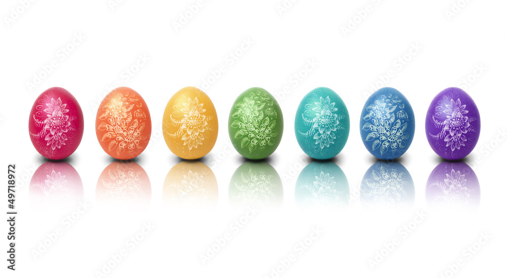 Fototapeta premium Bemalte Ostereier