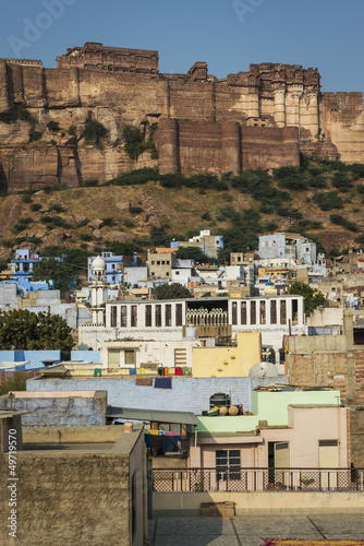 Mehrangarh fortress in Jodhpur, Rajasthan, India photo