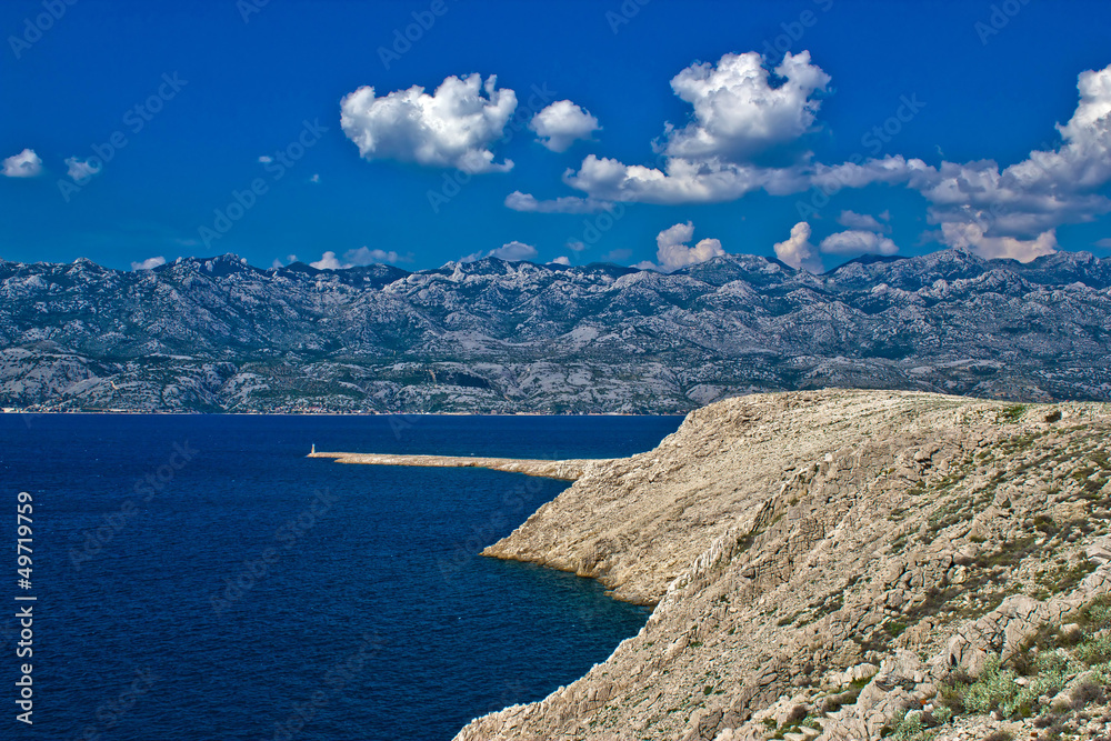 Velebit mountain from Island of Pag