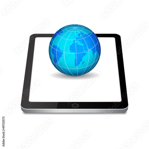 Wallpaper Mural Tablet PC and planet Torontodigital.ca