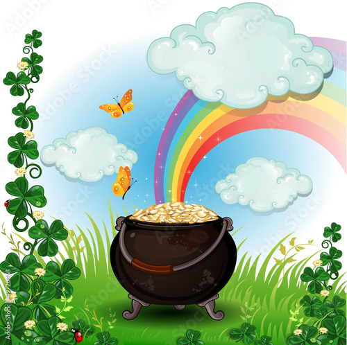 Rainbow pot of gold