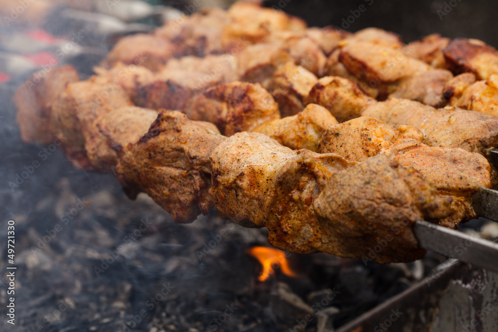 Shashlik closeup Shashlik closeup