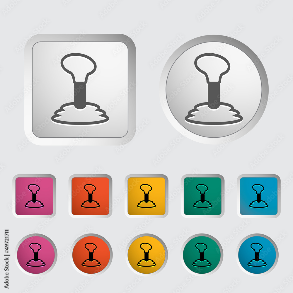 Gearbox single icon. Vector illustration.