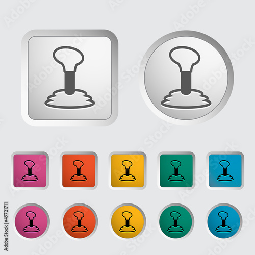 Gearbox single icon. Vector illustration.