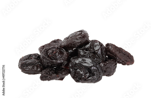 prunes isolated on white