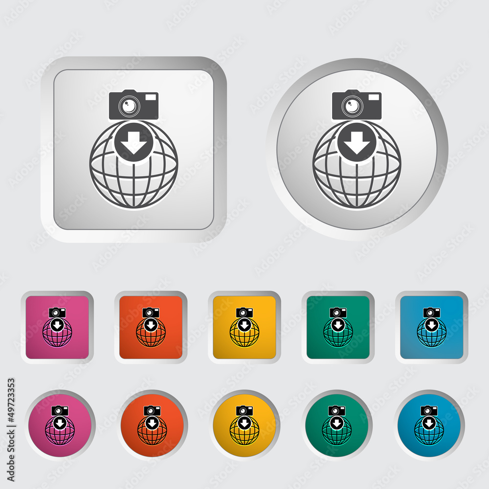 Obraz premium Photo download single icon.