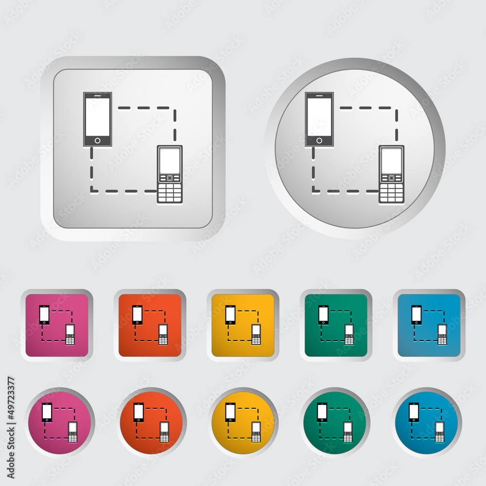 Phone sync single icon. Phone sync single icon.