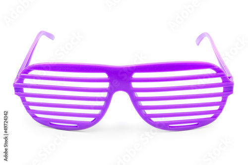 Extravagant beach goggles on a white background.