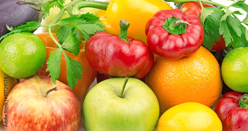 background of fruits and vegetables