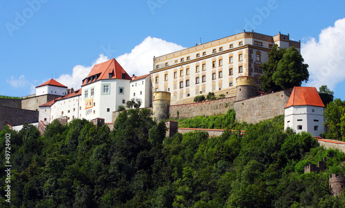 Castle of Passau over The Danube River in Bavaria, Germany.