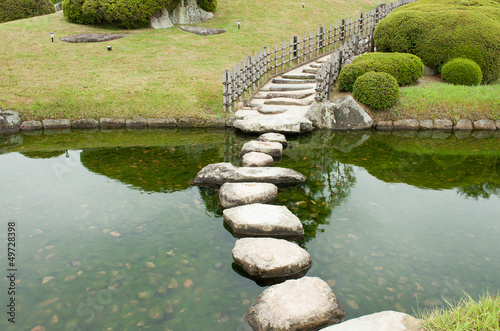 Stone zen path photo