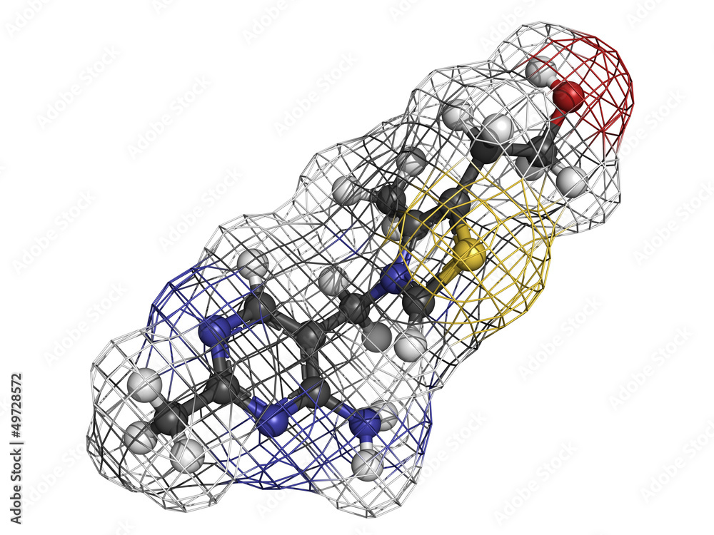 Vitamin B1 (thiamine) molecule Vitamin B1 (thiamine) molecule