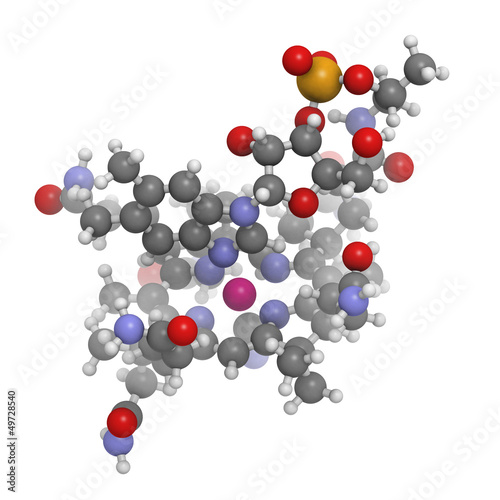 Vitamin B12 (cyanocobalamin) molecule