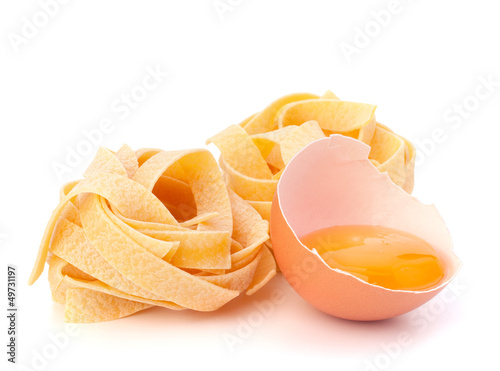 Italian egg pasta fettuccine nest
