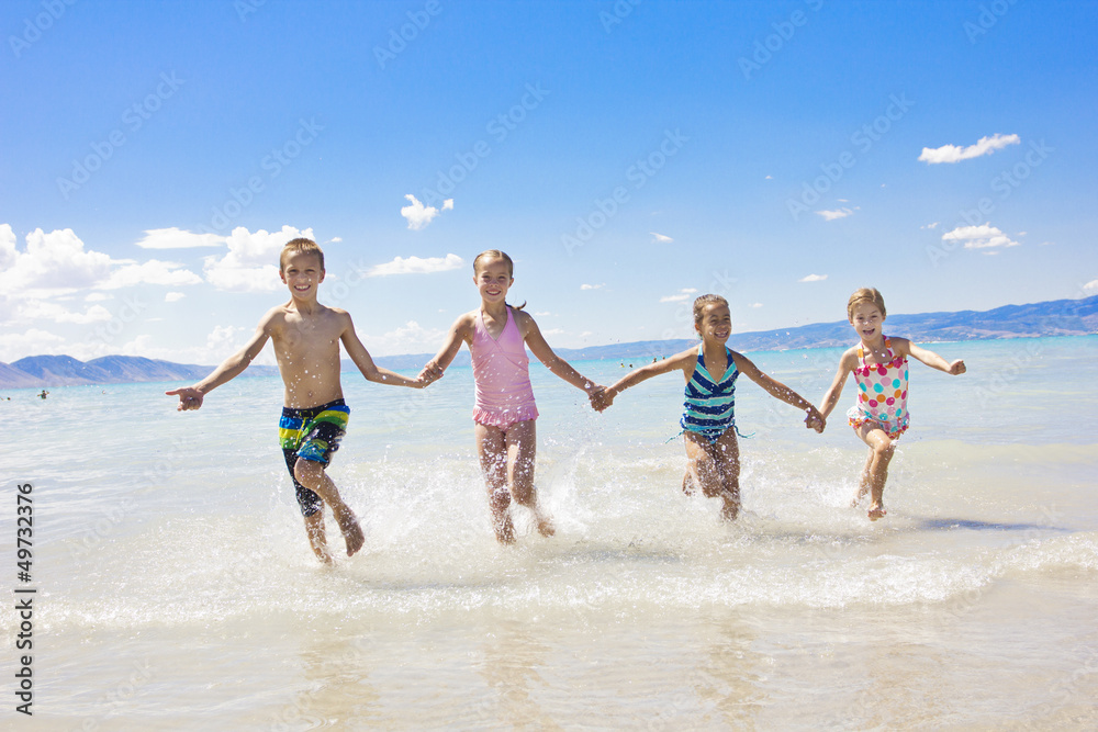 Kids on vacation at the Beach Kids on vacation at the Beach