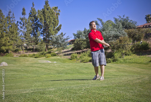 Young Businessman on the Golf Course