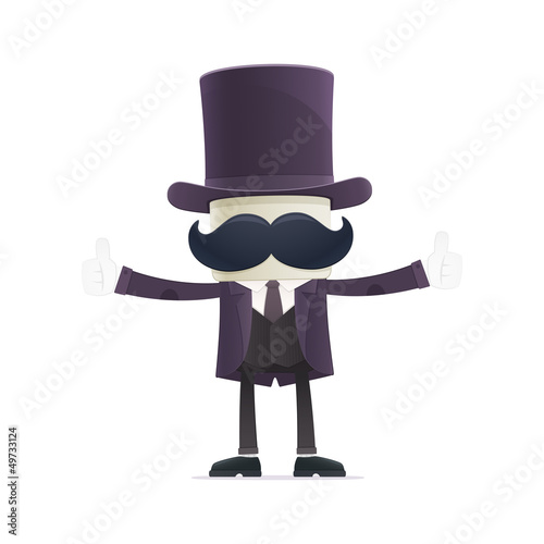 funny cartoon illusionist