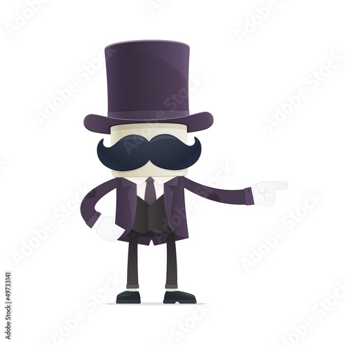 funny cartoon illusionist