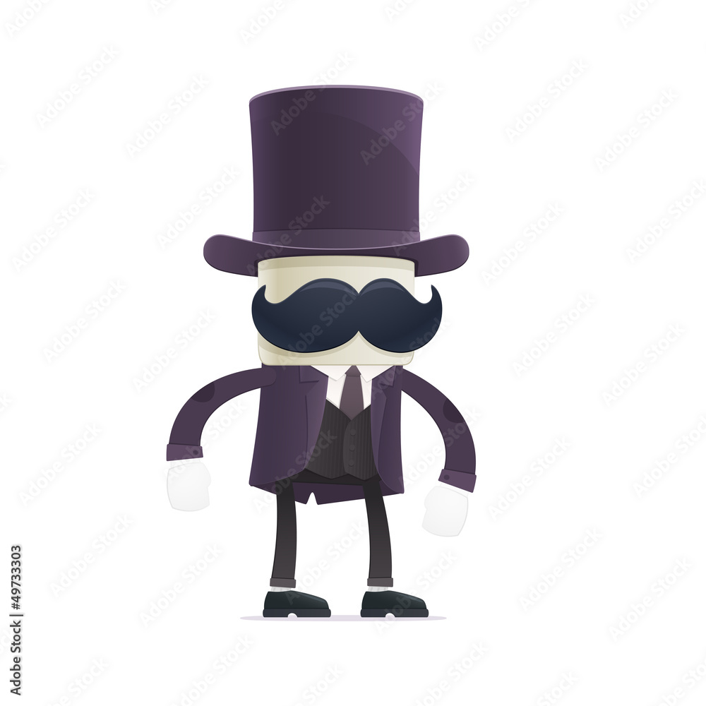 funny cartoon illusionist