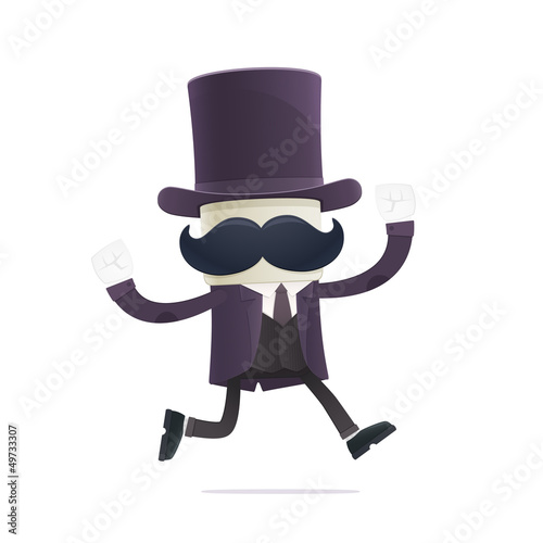 funny cartoon illusionist