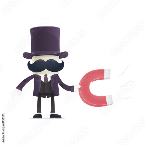 funny cartoon illusionist