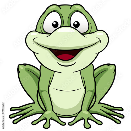 illustration of Cartoon green frog