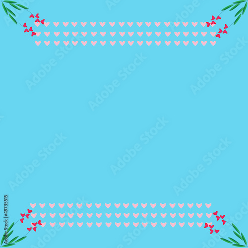 Flower frame of frame on background