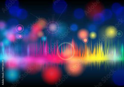 Elegant glittering music background