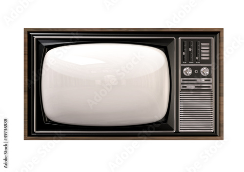 Vintage TV Isolated Front