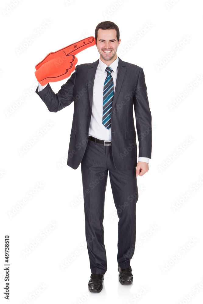 Portrait Of Excited Young Businessman Portrait Of Excited Young Businessman