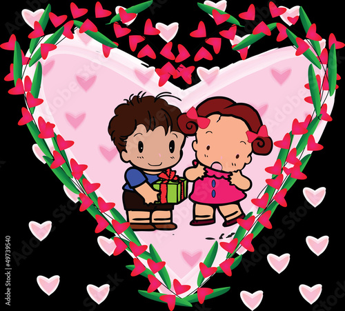 Couple of heart frame
