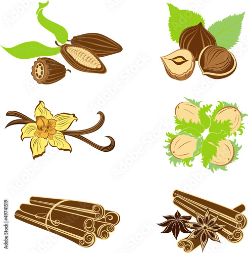 Collection of dessert ingredients