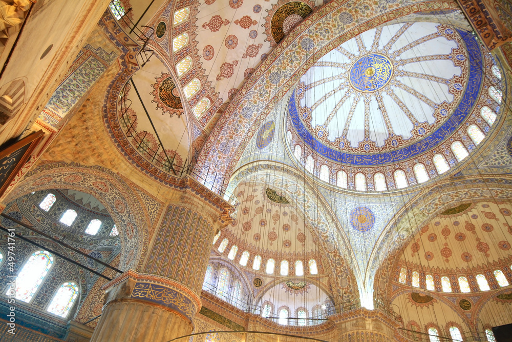 Interior view of Blue Mosque (Sultanahmet)