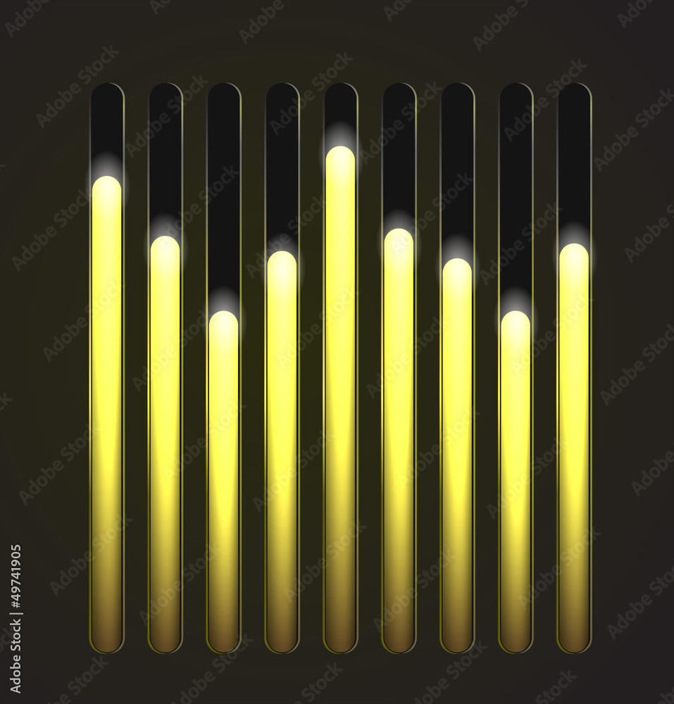 Equalizer glossy glowing track bar Equalizer glossy glowing track bar