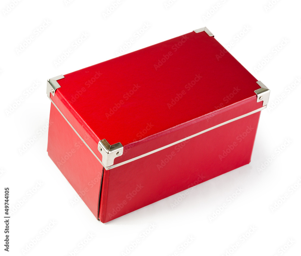 Red box on white background Red box on white background