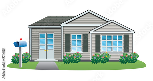 vector American house