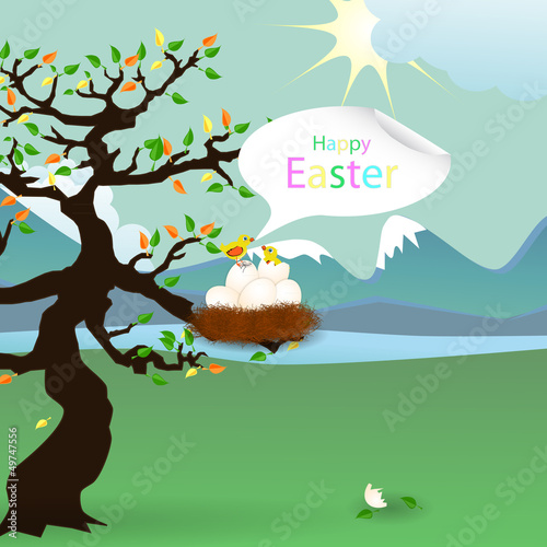 Happy Easter. bird's nest