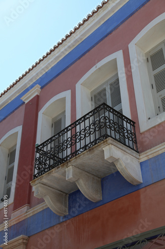 Typical greek facade on Paros island