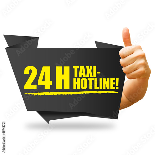 24 H Taxi-Hotline! Button, Icon photo