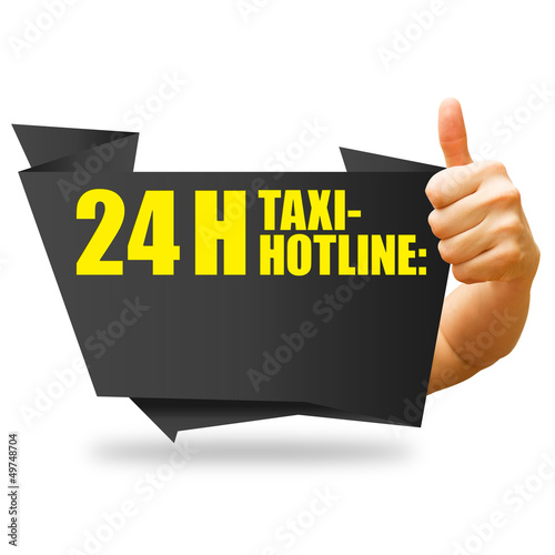 24 H Taxi-Hotline! Button, Icon photo