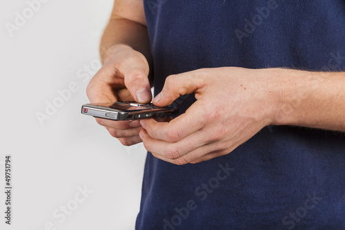 boy using his mobile