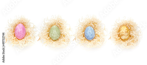 Marmorierte Eier im Nest