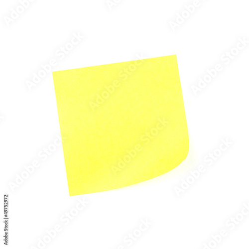 Neon yellow sticky paper note